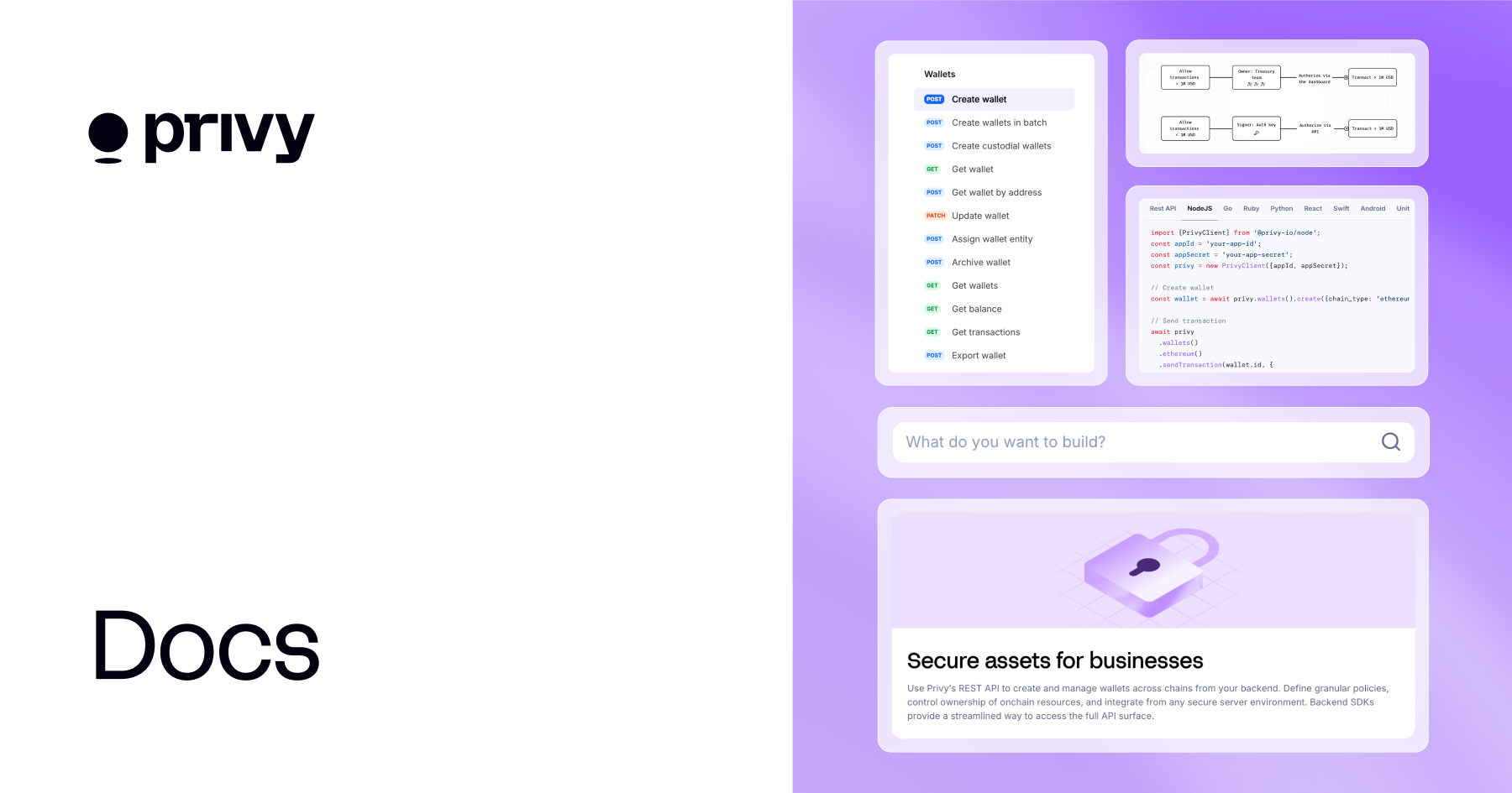 Privy Docs — Put wallet balances to work with yield from tokenized money market funds and DeFi vaults.